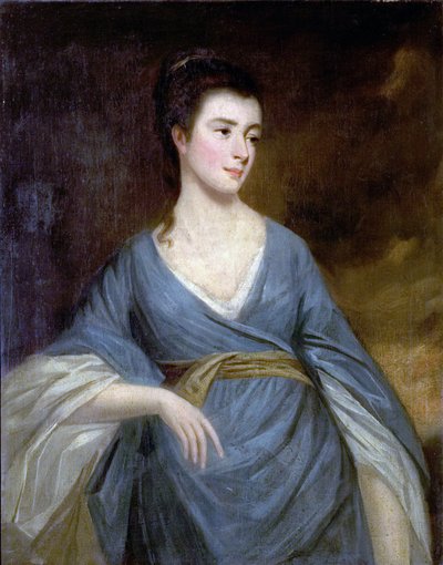 Young Woman in a Blue Dress by English School